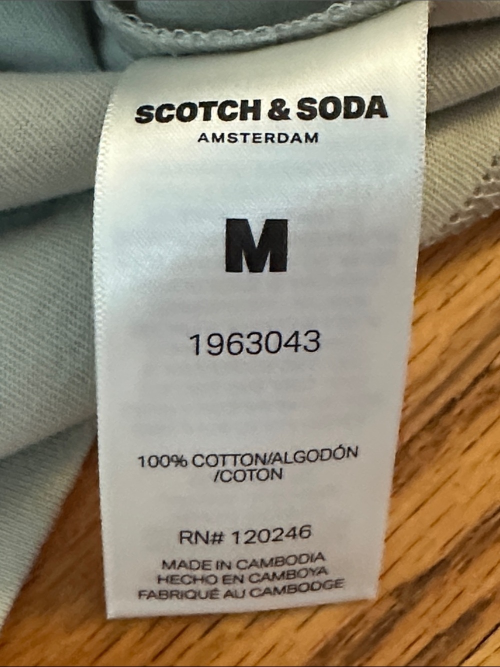 Scotch & Soda Light Sage Green Hydrangea Graphic Tee Sz M - Picture 8 of 9